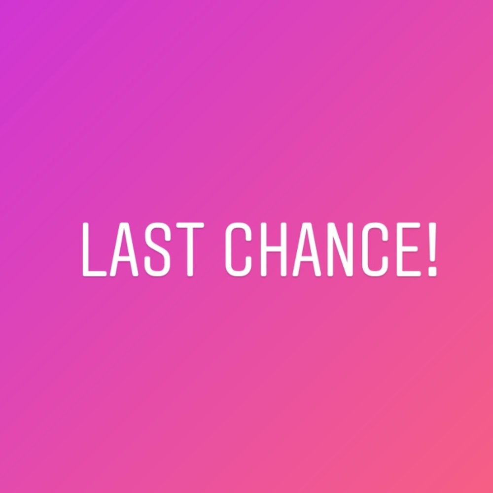 Last day to purchase!